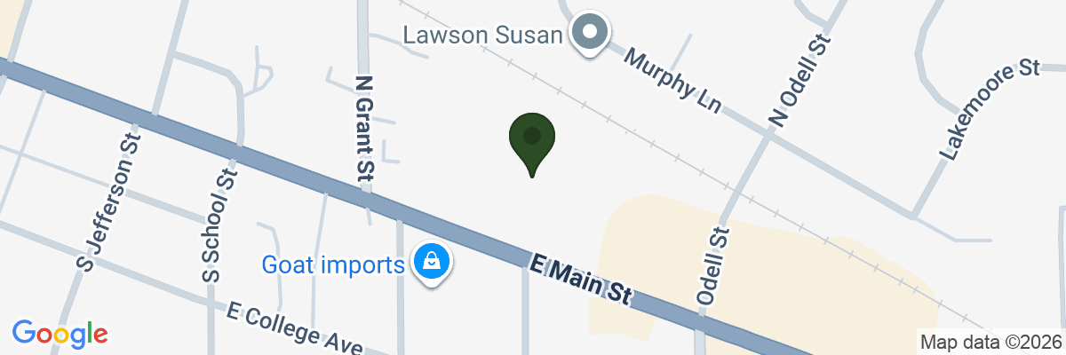 Map showing facility locations