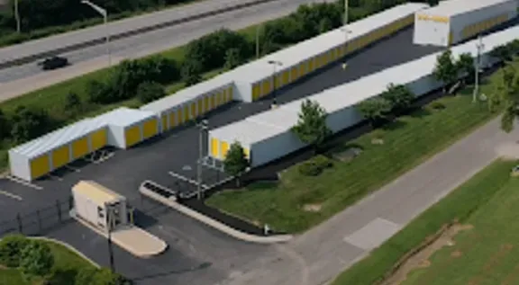 Aerial view of Lynhurst Self Storage
